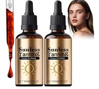 Sunless Tanning Drops to Drink, Drinkable Tanning Drops, Oral Tannings Drop Drink, Drinkable Gradual Nourishing Face Tan Drop, Boost Melanin, Promotes Natural Skin Tone, Moisturizes Skin (2pcs)