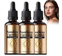 Sunless Tanning Drops to Drink, Drinkable Tanning Drops, Oral Tannings Drop Drink, Drinkable Gradual Nourishing Face Tan Drop, Boost Melanin, Promotes Natural Skin Tone, Moisturizes Skin (3pcs)