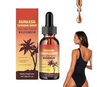 Sunless Tanning Drops To Drink, Tanning Drops Improve Your Skin Tone, Bronzing Tanning Oil, Self-Tanning Drops for Body and Face Without Sun Damage, Quick Tanning (1 Piece)