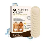 Sunless Tanning Patch, Glow Body Sticker, 3.15x3.15 Inches Bronzing Pad with Self Build, Smooth Cellulose Overlay, Skin Tape with Invisible Design, Summer Applicator for Legs Arm
