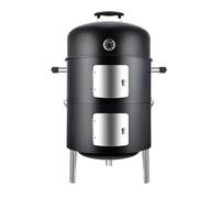 SUNLIFER Charcoal BBQ Grill, Heavy Duty 3-in-1 Barbecue Smoker Grill for Garden Camping Outdoor Cooking and Grilling 89x56x43CM
