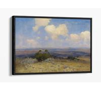 Sunlight and Shadow, Landscape, 1910 by Julian Onderdonk Canvas Floater Frame Print Picture Art - Black Frame 24 inch wide x 16 inch high