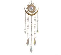 Sunlight Catcher Pendant Moon Eye Design 40cm Hanging Ornament for Garden Home Decoration Reflections(Moon)