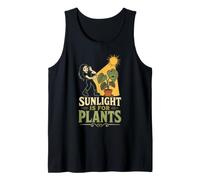 Sunlight is for Plants Goth Plant Lover Dark Botanical Gift Tank Top