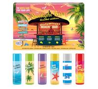 Sunlight Kiss Lip Balm Set - 6 Aromatic Balms with Expertly Blended Fragrance Notes, Shea Butter, Beeswax & Coconut Oil - Moisturising Gift Set, British Brand
