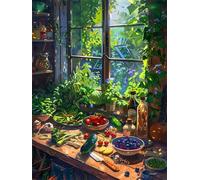 Sunlight Kitchen Vegetables 2000 Piece Jigsaw Puzzles for Adults, Fun jigsaw puzzles 2000 pieces, Challenging Puzzle Perfect for Game Nights, Finished Puzzle Size is 100x70cm