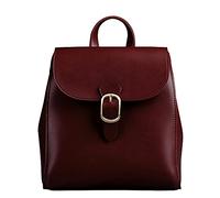 SUNLIGHT LEAVES Simple Vegan Leather Flap 3 Way Convertible Backpack For Women Classic Vintage Faux Leather Fashion Daypack (Red)