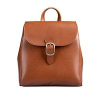 SUNLIGHT LEAVES Simple Vegan Leather Flap 3 Way Convertible Backpack For Women Classic Vintage Faux Leather Fashion Daypack (Brown)