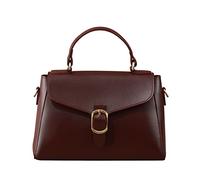SUNLIGHT LEAVES Vegan Leather Vintage Top Handle Bag For Women (Red)