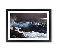 Sunlight On The Coast by Winslow Homer Framed Print | A2 Black Framed Wall Art | Ready to Hang | Modern Beach Picture | Living Room Bedroom Lounge Office