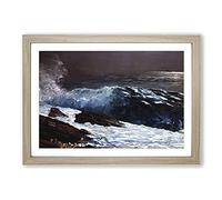 Sunlight On The Coast by Winslow Homer Framed Print | A2 Oak Framed Wall Art | Ready to Hang | Modern Beach Picture | Living Room Bedroom Lounge Office