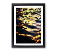 Sunlight On The Waters In Abstract Modern Framed Print | A3 Black Framed Wall Art | Ready to Hang | Abstract Fantasy Picture | Living Room Bedroom Lounge Office