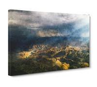 Sunlight Over Lalibela In Ethiopia Canvas Print | Gallery Wrapped 30mm Frame Wall Art | 20x14 inches | Ready to Hang | Modern Picture | Living Room Bedroom Lounge Office