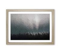 Sunlight Over The Forest Framed Print | A2 Oak Framed Wall Art | Ready to Hang | Modern Landscape Picture | Living Room Bedroom Lounge Office