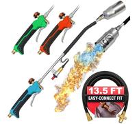 Sunlight® Propane Torch with 4 m Hose, Adjustable 2200,000 BTU, Self-Ignition Flame Thrower, Robust Turbo Burner for Garden, Wood, Melted Ice, Snow, Tree Stumps, Grill