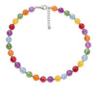 Sunlight Reactive Beaded Necklace for Women, Rainbow Bead Bracelet, Dopamine Jewelry Set, Changing Mood Beaded Bracelets for Women, Colorful Necklaces for Beach, Vacation Gift for Women (Necklace)