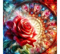 Sunlight Red Roses Jigsaw Puzzle 300 Pieces 35x35cm/14x14inch, Difficult jigsaw puzzles for Adults 300, Beautiful Art work, Great Festive Puzzle Gift for Men/Women