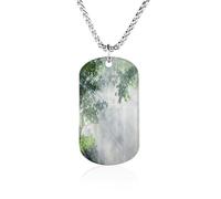 Sunlight Through The Forests Fashion Pendant Necklace Chain Personalized Graphic Jewellery