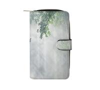 Sunlight Through The Forests Long Purses for Women Leather Card Holder Mens Wallet Coin Purse