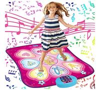 Sunlin Dance Mat - Dance Mixer Rhythm Step Play Mat - Dance Game Toy Gift for Kids Girls Boys - Dance Pad with LED Lights, Adjustable Volume, Built-in Music, 3 Challenge Levels (3-12 Years Old)