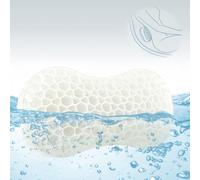 Sunlit Bath Jello Gel Bath Pillows, Lumbar Pillow for Bathtub, Back Support Pillow, Gel Pillow with Non-Slip Suction Cups for Lumbar, Back Rest Support, Transparent White, Small