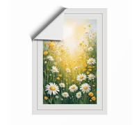 Sunlit Daisy Meadow Botanical Unframed Wall Art Print A2 (59.4×42cm), Wall Decor for Living Room, Bedroom, Office & Home, Art Gift