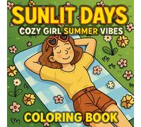 Sunlit Days: Cozy Girl Summer Vibes Coloring Book Filled with Whimsical Scenes of Carefree Days, Playful Pets, and Relaxing City and Nature Moments (Cozy Vibe Coloring Series)