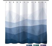Sunlit Designer Shower Curtain,Popular Shower Curtain, Ombre Blue Fabric Shower Curtains for Bathroom Decor, Contemporary Bathroom Curtains, 71''x71'' (SC001)