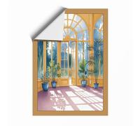 Sunlit Garden Room Scandinavian Unframed Wall Art Print A3 (42×29.7cm), Wall Decor for Living Room, Bedroom, Office & Home, Art Gift