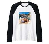 Sunlit Moments on The Amalfi Coast Raglan Baseball Tee