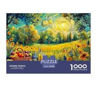 Sunlit Picnic 1000 Pieces Forest Sunrise Jigsaw Puzzle for Teenagers Classic Educational Games Recycled Cardboard Decoration 52x38cm/1000pcs