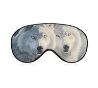 Sunlit Soulmates Wolves Wolf Sleep Mask Lightweight Blindfold Eye Mask with Adjustable Strap for Men Women