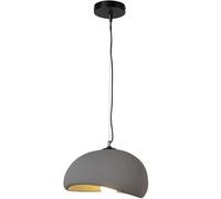 SUNLLOK Modern Wabi Sabi Pendant Light, Japanese Simple Ceiling Light Fixture Flush Mount Cement Lampshade, Dome Hanging Lamp Japandi Chandelier for Bedroom Living Room Kitchen Island (Gray, 30 cm)