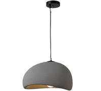 SUNLLOK Modern Wabi Sabi Pendant Light, Japanese Simple Ceiling Light Fixture Flush Mount Cement Lampshade, Dome Hanging Lamp Japandi Chandelier for Bedroom Living Room Kitchen Island (Gray, 40 cm)