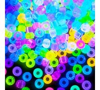 Sunlode Pony Beads Glow in The Dark 1000pcs Neon Beads