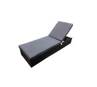 Sunlounger Rattan Garden Sun Lounger by Wensum - 2 Seats Grey