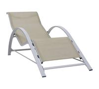 Sunlounger Reclining Chair Outdoor Lounger Bed Textilene and Aluminium vidaXL