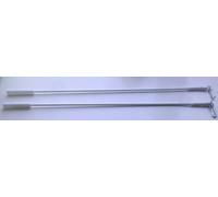 Sunlover 1 pair of Curtain Draw Rods, white metal (75cm long)