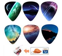 SUNLP Guitar Picks 12 Medium Gauge Pack with Picks Holder and Plastic Picks Box, Fairyland Themed Guitar Cool Picks, Unique Gift for Bass Electric Guitar Acoustic Guitar Lovers