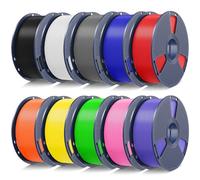 SUNLU 10KG High Speed PLA Filament 1.75mm, Up to 600mm/s Fast Printing 3D Printer Filament, 1KG/Spool, 10 Packs, Black+White+Grey+Red+Klein Blue+Yellow+Green+Sunny Orange+Pink+Lavender Purple