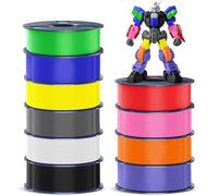 SUNLU 10KG PETG Filament Bundle, High Strength 3D Printer Filament petg, Unrivaled Durability, 1KG per Spool, 10 Rolls, Black+White+Gray+Red+Klein Blue+Yellow+Green+Sunny Orange+Lavender Purple+Pink
