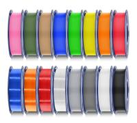 SUNLU 16 Color PLA Filament Bundle Multicolor, 250g PLA 3D Printer Filament 1.75mm, Individually Vacuum Packed, 0.25kg per Spool, 4kg in Total, 16 Pack. (12 Regular Color and 4 Transparent Color)