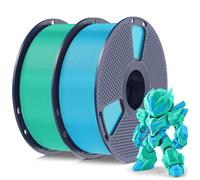 SUNLU 1KG*2 Macaron PLA Meta Filament, 2KG PLA 3D Printer Filament Bundle, Tougher Neatly Wound 3D Filament, 1kg per Spool, Pack of 2, Sky Blue+Mint Green
