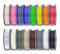 SUNLU 250G*16 PLA+ Filament, 0.25KG per Spool, 16 Rolls, Black+White+Bone White+Gray+Oak+Coffee Brown+Red+Klein Blue+Green+Sunny Orange+Vivid Yellow+Lavender Purple+Pink+Olive Green+Beige+Transparent