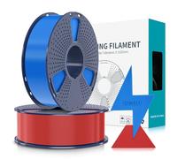 SUNLU 2KG High Speed PLA Filament 1.75mm, Up to 600mm/s Fast Printing 3D Printer Filament, High Flow Speedy, Neatly Wound, Rapid HS-PLA, Dimensional Accuracy +/- 0.02mm, 2 Packs Blue+Red