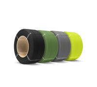 SUNLU 2KG Matte PLA Filament Refill 1.75mm, No-Spool PLA Matte Refill for Reusable Spool, Compatible with Bambu Lab and SUNLU 2026 New Spools, 4 Rolls 500G/Roll, Black+Olive Green+Grey+Bright Yellow