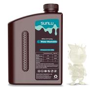 SUNLU 2KG Water Washable Resin 3D Printer Resin Clear, Easy Post-Processing 405nm UV-Curing Standard Photopolymer Resin for LCD/DLP/SLA 3D Resin Printer, High Precision & Low Shrinkage, Clear 2000g