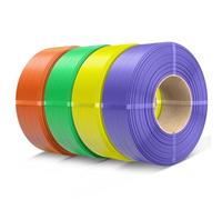 SUNLU 3D Printer Filament PETG Filament Refill 1.75mm,Suitable for SUNLU Third-Generation Reusable spools,1kg per Spool,Pack of 4,Sunny Orange+Yellow+Green+Lavender Purple