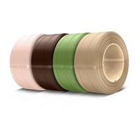 SUNLU 3D Printer Filament PETG Filament Refill 1.75mm,Suitable for SUNLU Third-Generation Reusable spools,0.5kg per Spool,Pack of 4,4 Colors,Beige+Coffee Brown+Olive Green+Oak