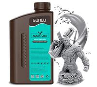 SUNLU 3D Printer Resin 1kg, Strong Durable Nylon Like 3D Resin for LCD DLP SLA Resin 3D Printers, 395-405nm UV Light Curing 3D Printing Liquid Photopolymer Resin, Good for Functional Parts,1000g,Grey
